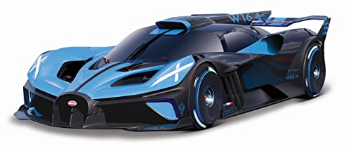 Bburago Bugatti Bolide: Modellauto im Maßstab 1:18, Türen beweglich, blau-schwarz (18-11047B)