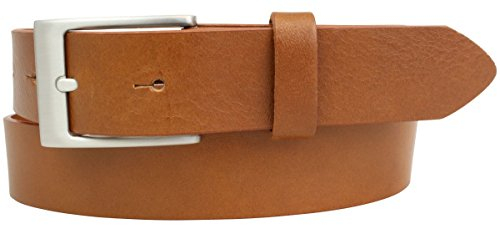 BELTINGER Kinder-Gürtel aus Vollrindleder 3 cm | Leder-Gürtel für Jungen Mädchen 30mm | für Jeans, Anzug, Kleid, Rock | Cognac 75cm