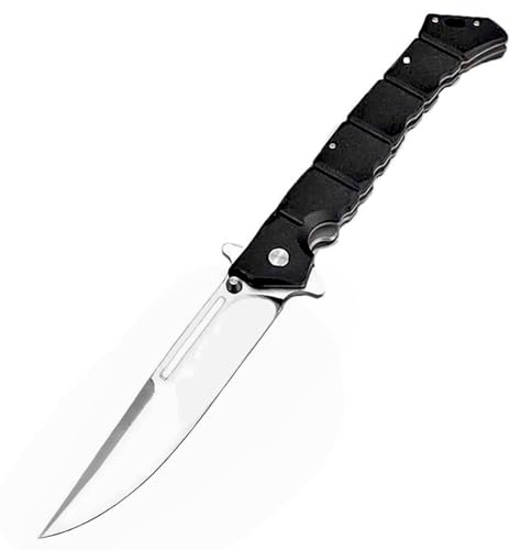 Joa Metall Taschenmesser Lange Klappmesser Scharf Klappbar Outdoor messer Survival Jagdmesser,gegen messer Schwarz Handliches Handwerkzeuge Slim Einhandmesser EDC