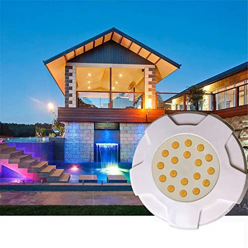 Winlams Pool-Lichter, DC12 V, Erdspieß, IP68, Unterwasser-Wasserfest, Pool, Spa, Pool, Licht, Kunstharz, gefüllt, Außen, Mini-Licht mit Kabel (warmes Licht)