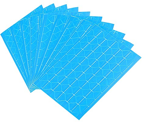 PATIKIL 20 Blätter/2040 Stück Foto Ecken Aufkleber PVC Selbstklebende Bild Montageetikett für DIY Journal Album Tagebuch Sammelalbum Blau