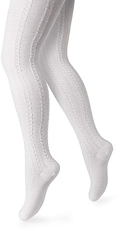 STEVEN Strumpfhose für Mädchen I Baumwolle Baby Strumpfhose mit Zopfmuster I Ballett Strumpfhose Mädchen I Weich und Langlebig Feinstrumpfhosee