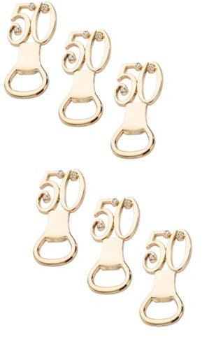BESTonZON 6pezzi Apribottiglie Numerali Per Matrimonio e Feste Apribottiglia Multifunzionale Souvenir Elegante Per Bar e Eventi Speciali