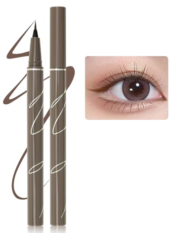 Erinde Brown Liquid Eyeliner - High Precision, Flüssiger Braun Ink Eyelinerstift, Professional Wasserfest Eyeliner Pen, Langanhaltend Eye Liner Stift, Schnelltrocknende Koreanisch Augen Makeup