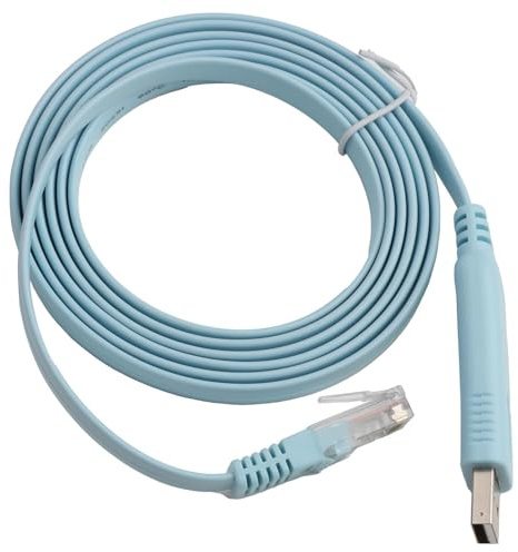 Hugwait Rj45 Cavo Console Usb Professionale per Collegare Terminali a Switch e Router, Compatibile con Cisco, Ubiquiti, Juniper e Altri, 1.8 M, con Chip PL2303GT