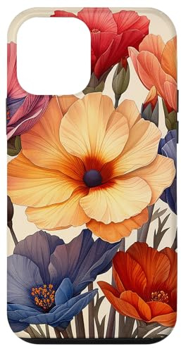 Coque pour iPhone 12 mini Bouquet de cyclamen - Couleurs pastel - Motif floral