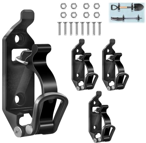 Wotendy 4 Stück Schaufelhalterung für Dachträger, Spannverschluss Dachträger Klemmen Zubehör, Schaufelhalter Autodachträger Axthalter Kit, Wandmontagehalterungen Klemmmontagesatz für Lastwagen