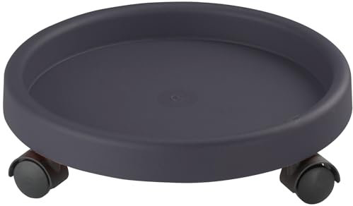 Dörner + Helmer Rotondo, diametro 34 cm, portata 35 kg, ruote girevoli, per interni ed esterni, grigio