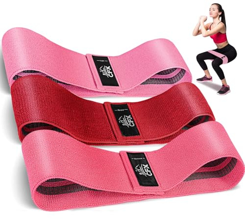 CFX Elastique Musculation, [Lot de 3] Bande de Resistance 3 Niveaux de Force, Physique Musculation, Pilates Yoga, avec Sac de Rangement