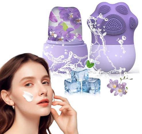 ZEPIQOR Rullo di Ghiaccio Facciale, Ice Roller, riutilizzabile Eye Ice Massage Bellezza del viso Cura della pelle Impacco di ghiaccio Restringe i pori, antirughe, riduce il gonfiore, roller viso