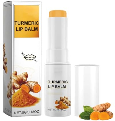 Lippenaufhellender Balsam für dunkle Lippen, Kurkuma-Lippenbalsam für Raucher, Lippenpeeling für dunkle Lippen zum Aufhellen, feuchtigkeitsspendender Lippenaufheller für Raucher (1PCS)