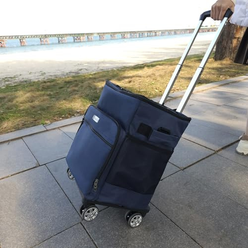 HipierFx Kühltasche Mit Rollen Kühlbox Groß 40L Isolierbox Kühltasche Bierkasten Faltbar Lunchtasche for Picnic Camping Shopping