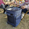 HipierFx Nevera Portátil con Ruedas 40 litros Plegable Nevera Playa a Prueba de Fugas para Picnics Camping y Playa (Azul Marino)