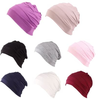Chemo Headwear Bamboo Wig Scalp Liner Scarf Soft Turban Cap Lightweight Alopecia Bandana Head Cover Beanie