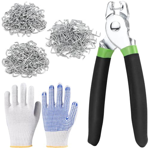 Pince pour Grillage, Agrafe Grillage, Pinces à Anneaux, Clôtures 360 Clous 3/4, 1/2, 3/8