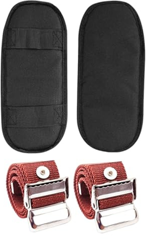 Stelzenbeingurte, Stelzen-Ersatzpads, 2 Stück Trockenbauteile mit Metall-Nylonbändern für Bau, Verputzen, Malen, Dekorieren, Straßenaufführung, 20 x 10 cm