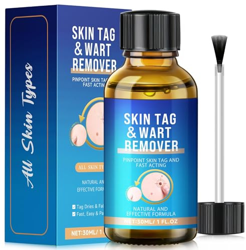 Wart Remover,Fast-Acting Skin Tag & Wart Remover for Feet & Hands,Skin Tag Removal Kit Effective Treatment for Plantar and Common Warts,Flat Warts,Corns,and Calluses Natural & Safe (30ML)