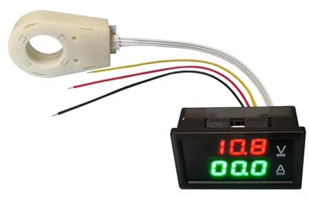 1 pz Hall Amperometro Voltmetro 0-300 V ± 50 A 100 A 200 A 400 A Monitor Batteria LED Digitale Corrente Tensione Misuratore 12 V 24 V 36 V 48 V 60 V Auto(400A)