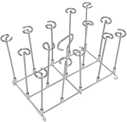 Bonbela Soporte de Brocheta, Soporte de Brocheta de Freidora Uniforme Cocinando Resistencia a la óxido Acero Inoxidable Acero Vertical para Carne de Pollo