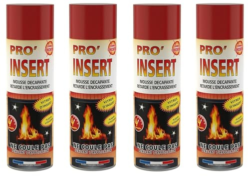 PRO INSERT Fulgator Super Nettoyant Vitres inserts de cheminées et plaques vitrocéramiques - 500ml - Lot de 4 - Vendu par lot - Fabriqué en France