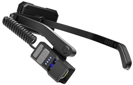 AMISENK Lampe frontale rechargeable avec contrôle de mouvement - Batterie 1200 mAh - Éclairage lumineux - Convient pour le cyclisme - Détecteur de mouvement monté sur l'oreille