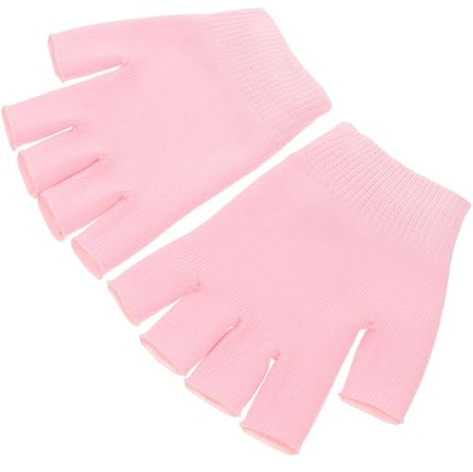 JECOMPRIS Guanti Idratanti per Mani Donna a Maglia Gel Riutilizzabili per Cura e Protezione Mani Secche e Screpolate in Rosa per Uso Spa e Trattamento