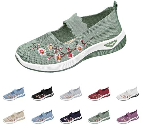 Scarpe da Corsa Donna Scarpe Ortopediche Donna Sneakers Eleganti Slip On Eleganti Senza Lacci Sportive Casual Trekking Jogging Sneakers Mesh Basket Sport Outdoor Estive per Camminare Tennis