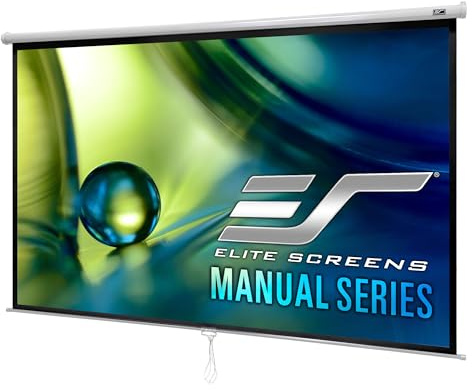 Elite Screens Manual M100XWH-E24 Rollo Leinwand 221,0cm x 124,5cm (BxH) 16:9 - Projektionsleinwände (Manuell, 2,54 m (100 Zoll), 2,21 m, 124,5 cm, 16:9)