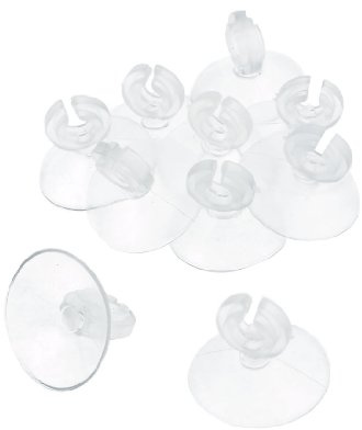 sourcing map Aquarium-Luftschlauchhalterung Mit Saugnapf Für Aquarium | Klar, 6 mm, 27 mm Durchmesser, 27 x 15 mm, 14 g, Für 6 mm Luftschlauch, Mit Top-Clip, 10 Stück
