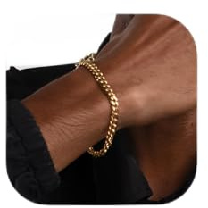 ChainsHouse Armband Edelstahl Herren Damen Panzerarmband 3/6/9/12MM Breit | Gliederarmband 16/19/21CM, Kubanisches Kettenarmband Wasserfest, Silber/Gold/Schwarz, Armskette Geschenk für Geburtstag