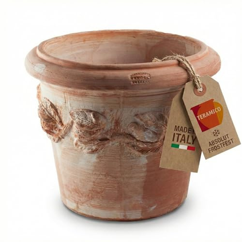 Teramico Pflanzgefäß Conca Limoni inkl. Füßen Terrakotta frostfest (20cm)