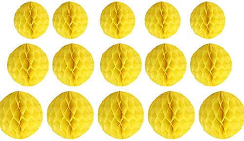 Wabenbälle, Dekoration, 10,2 cm, 15,2 cm, 20,3 cm, Gelb, Papier, Wabenbälle, 1