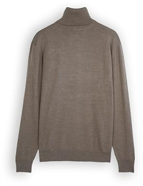 Diana Studio - Maglione Collo Alto basico Beige Uomo, 100% Lana Merino, tinta unita, maniche lunghe , Taglia M, Regular Fit