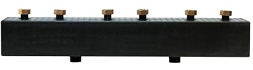 SUNEX® Verteilerbalken DN20 125mm 3 Kreise - Heizkreisverteiler für Heizung & Fußbodenheizung - Zentralheizungsverteiler für Mehrkreisanlagen - Integration in Solaranlage