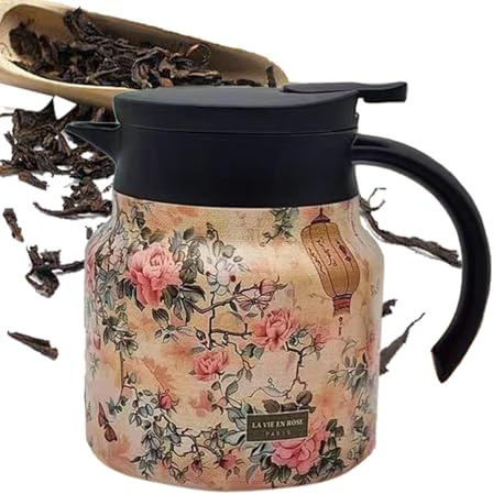 Insulated Teapot, 800 ml Vintage Insulated Teapots, Hot Water Pitcher, Vacuum Coffee Carafe, Teapot With Built-in Infuser, Coffee Carafe With Infuser, Vintage Insulated Teapot, Insulated Tea Pot For