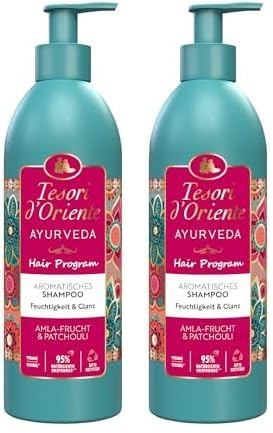 Tesori d'Oriente Hair Program Shampoo 'Ayurveda', 250 ml, aromatisches Haarshampoo mit Amla-Frucht und Patchouli, Feuchtigkeit & Glanz für trockenes Haar, Wellness-Ritual für Körper & Sinne