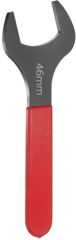 HARFINGTON Single Open End Wrench 46mm Metric 15 Degree Offset Angle U-Shaped Open Ended Spanner Small Flat Head Blackening Wrench with Red Shank for Automotive Repair Furniture Assembly