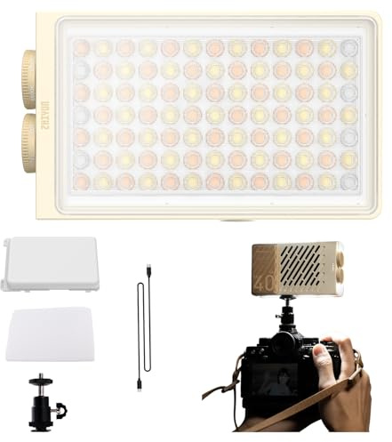 Zhiyun M40 SE Combo FIVERAY Lampada tascabile da 40 W, Luce di riempimento leggera da 250 g, 2700K-8500K, Luce video LED professionale per creatori di contenuti, registrazione video e streaming live