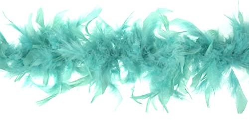 Trimits Marabou Federboa 1,8m x 12cm - Kostüm Federschal für Partys, Urlaub, Festivals, Pride, Junggesellinnenabschied, Junggesellenabschied, Halloween, Weihnachtsbaum - Türkis