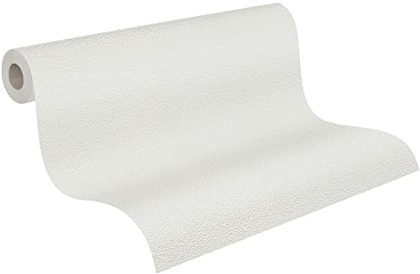 A.S. Création, Carta da parati in tessuto non tessuto Meistervlies Pro Protect 2, verniciabile, stabile, priva di fibra di vetro, colore: Bianco, 103819