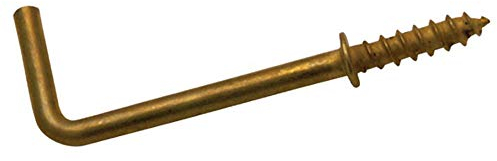 irsa24 100 X Gerade Schraubhaken mit Beffe 3.00x30 Eisen vermessingt