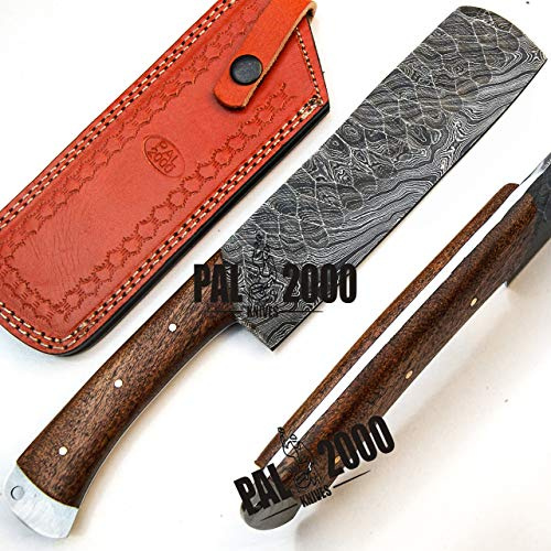 CUCHILLO Y CUCHILLOS SJGG 9533 Couteau de cuisine chef en acier Damas fabriqué à la main avec housse potager maison Four camping collection d'outils Manche pêche et autres couteaux