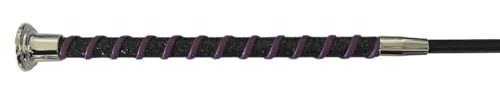 NETPROSHOP Dressurgerte mit Glitzergriff und Metallfarbenem Abschlussknopf 100 cm Schwarz, Groesse:100 cm, Farbe:Schwarz