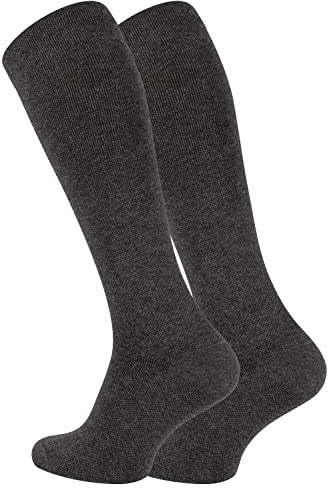 VCA Calze da viaggio a compressione (2 paia), da donna e da uomo, colore nero, antracite, beige, blu navy, antracite., 39-42