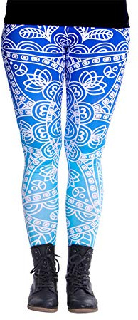 cosey - Mandala Line - Bedruckte Bunte Leggings (Einheitsgröße) - in unterschiedlichen Designs