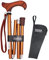 KMINA Bastones para Mayores Madera de Haya, Plegable, Altura Regulable, Aluminio - KMINA Pro
