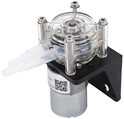 Bomba Peristáltica G928, 500ml/min, 24V, Motor DC, Cabezal PC Transparente, Tubo Silicona 6.4x9.6mm, Tres Rodillos, Resistente a Corrosión