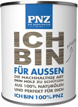 Das PNZ-Öl für Außen | mit über 95% nachwachsenden Rohstoffen | Made in Germany | Holzdeck, Holz-Terrasse, Fenster, Türen, Gartenhäuser, Spielgeräte, Gebinde:2.5L, Farbe:sesam