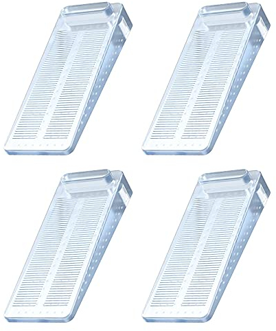 Türstopper, Yosemy 4 Stück Gummi Türkeil Rutschfest Höhenverstellbar Fensterstopper Keil, Ungiftig Kein Unangenehmer Geruch,Verwendet auf Badezimmer, Balkontür, Kinderzimmer(Transparent)