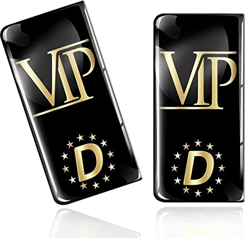 SkinoEu® 2 x 3D Gel Silikon Nummernschild Kennzeichen JDM Aufkleber Tuning Auto Motorrad VIP Stickers EU QS 18